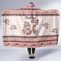 67 Valentine's Day Hooded Blanket Vintage Rose And Cupid
