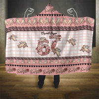 67 Valentine's Day Hooded Blanket Vintage Rose And Cupid