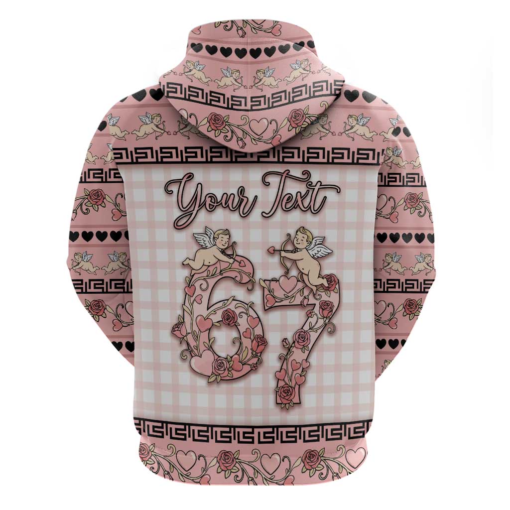 Personalized 67 Valentine's Day Hoodie Vintage Rose And Cupid