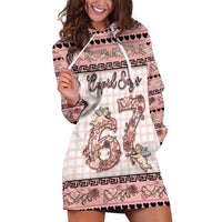 Personalized 67 Valentine's Day Hoodie Dress Vintage Rose And Cupid