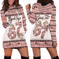 Personalized 67 Valentine's Day Hoodie Dress Vintage Rose And Cupid