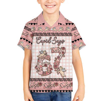 Personalized 67 Valentine's Day Kid Hawaiian Shirt Vintage Rose And Cupid