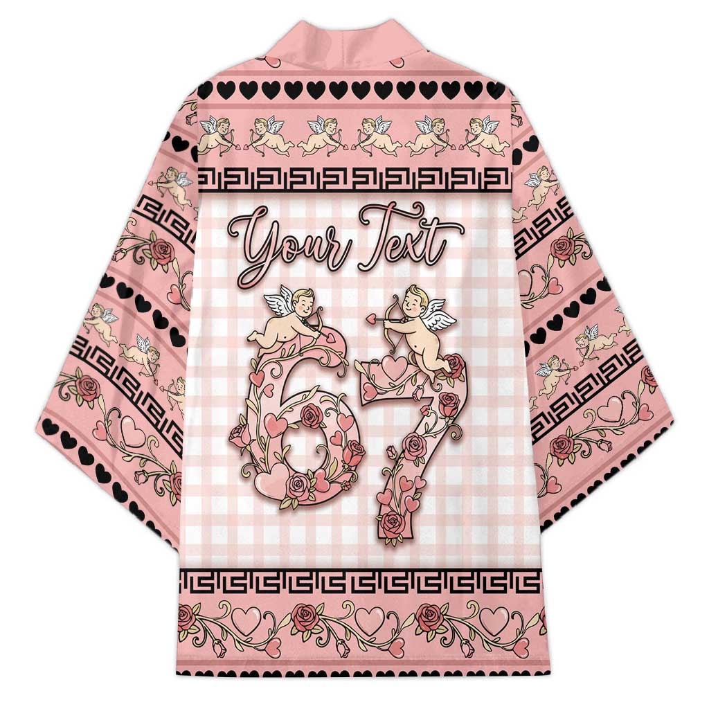 Personalized 67 Valentine's Day Kimono Vintage Rose And Cupid