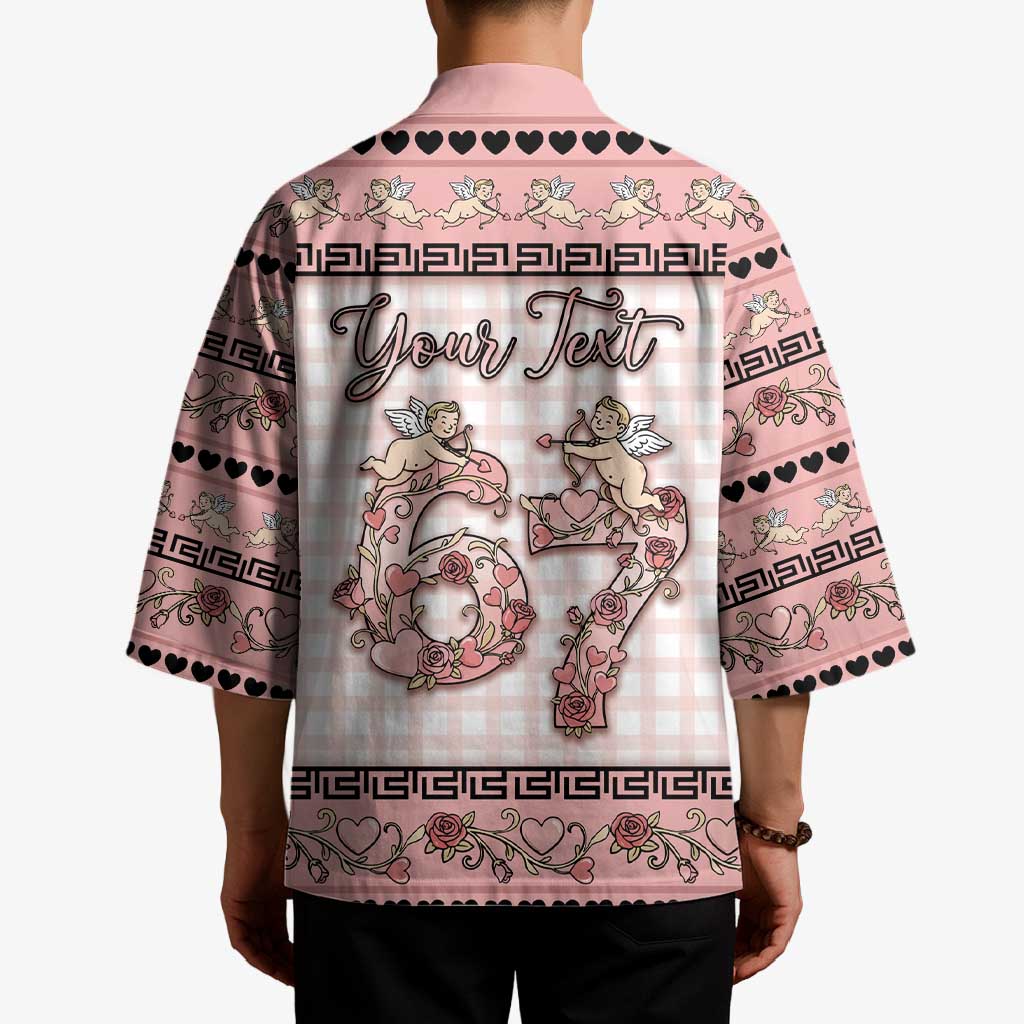 Personalized 67 Valentine's Day Kimono Vintage Rose And Cupid