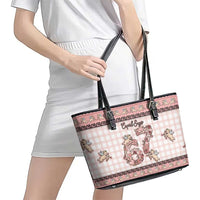 67 Valentine's Day Leather Tote Bag Vintage Rose And Cupid