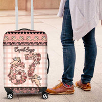 67 Valentine's Day Luggage Cover Vintage Rose And Cupid