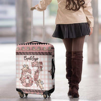 67 Valentine's Day Luggage Cover Vintage Rose And Cupid