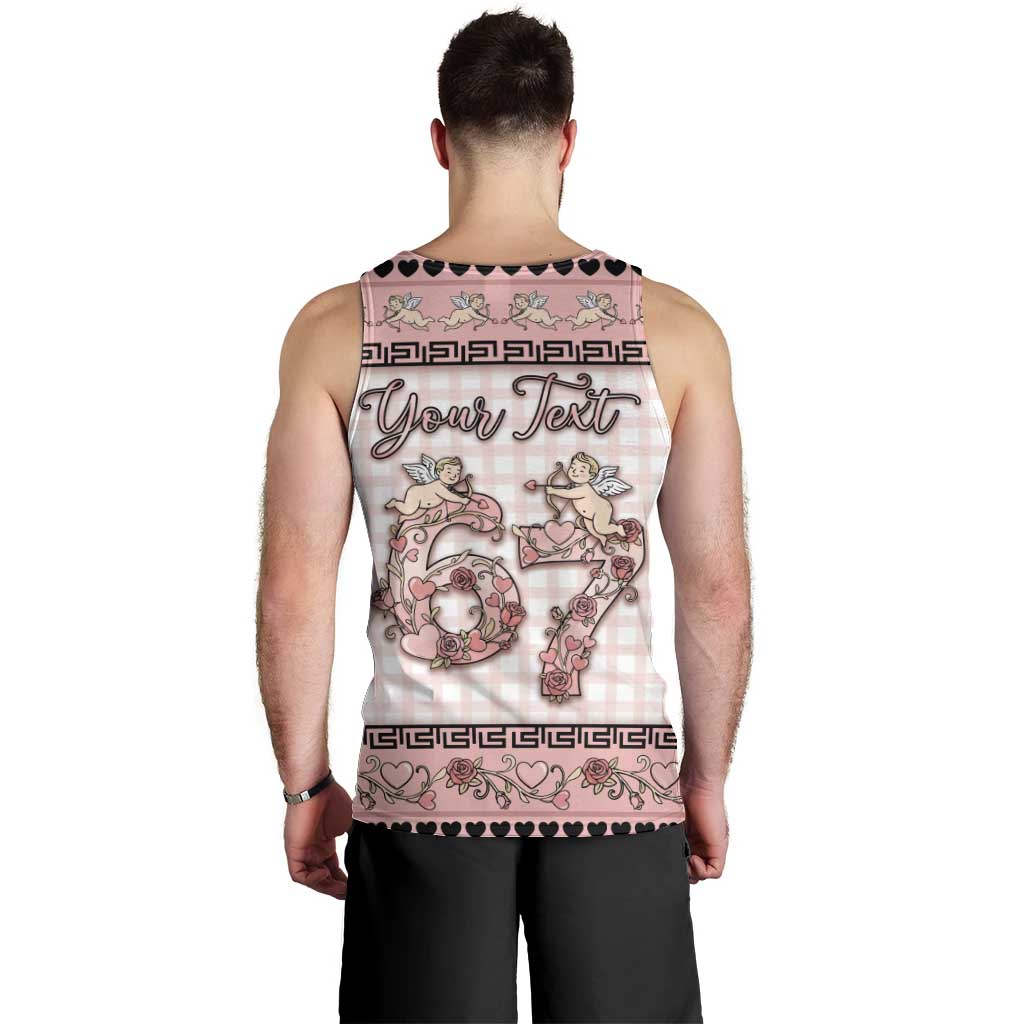Personalized 67 Valentine's Day Men Tank Top Vintage Rose And Cupid