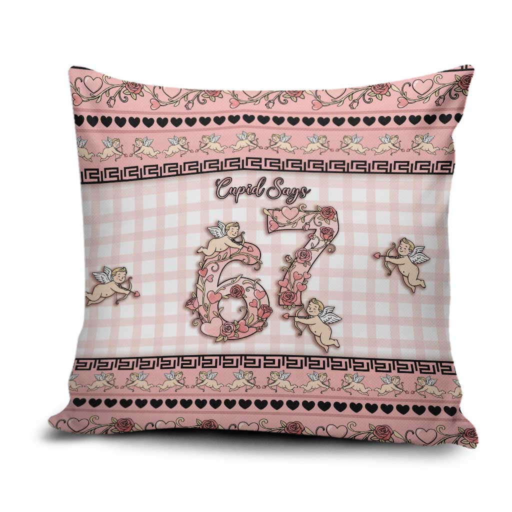 67 Valentine's Day Pillow Cover Vintage Rose And Cupid