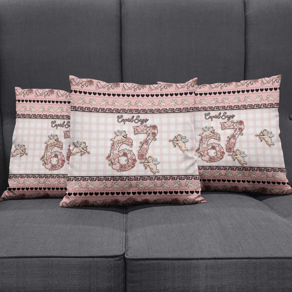 67 Valentine's Day Pillow Cover Vintage Rose And Cupid