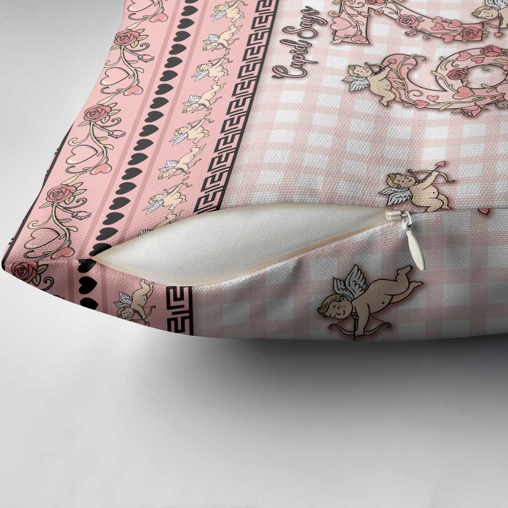 67 Valentine's Day Pillow Cover Vintage Rose And Cupid