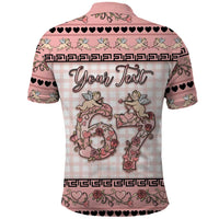 Personalized 67 Valentine's Day Polo Shirt Vintage Rose And Cupid