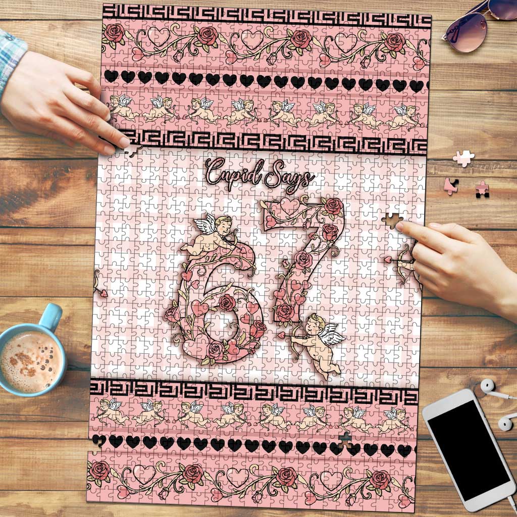 67 Valentine's Day Puzzle Vintage Rose And Cupid
