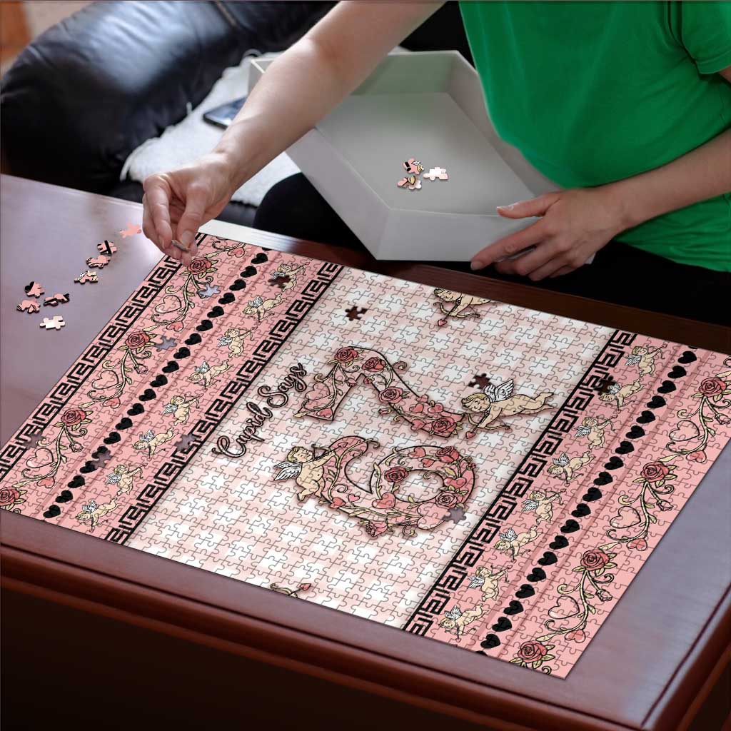 67 Valentine's Day Puzzle Vintage Rose And Cupid