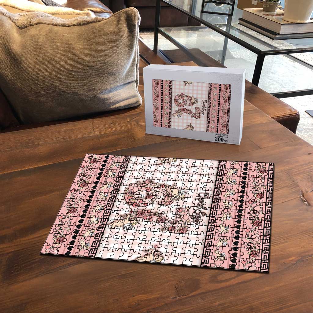 67 Valentine's Day Puzzle Vintage Rose And Cupid