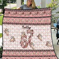 67 Valentine's Day Quilt Vintage Rose And Cupid