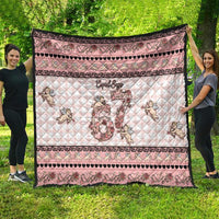 67 Valentine's Day Quilt Vintage Rose And Cupid