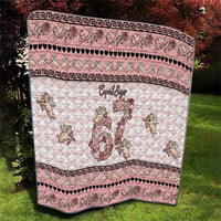 67 Valentine's Day Quilt Vintage Rose And Cupid