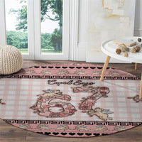 67 Valentine's Day Round Carpet Vintage Rose And Cupid