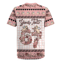 Personalized 67 Valentine's Day Rugby Jersey Vintage Rose And Cupid