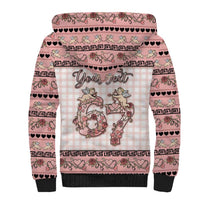 Personalized 67 Valentine's Day Sherpa Hoodie Vintage Rose And Cupid