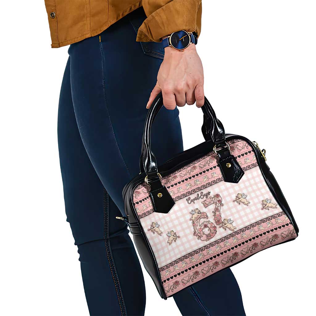 67 Valentine's Day Shoulder Handbag Vintage Rose And Cupid