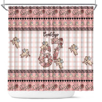 67 Valentine's Day Shower Curtain Vintage Rose And Cupid