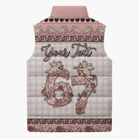 Personalized 67 Valentine's Day Sleeveless Puffer Jacket Vintage Rose And Cupid