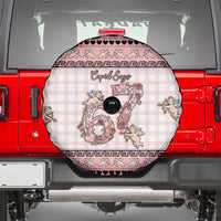 67 Valentine's Day Spare Tire Cover Vintage Rose And Cupid