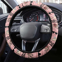 67 Valentine's Day Steering Wheel Cover Vintage Rose And Cupid