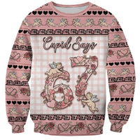 Personalized 67 Valentine's Day Sweatshirt Vintage Rose And Cupid