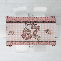 67 Valentine's Day Tablecloth Vintage Rose And Cupid