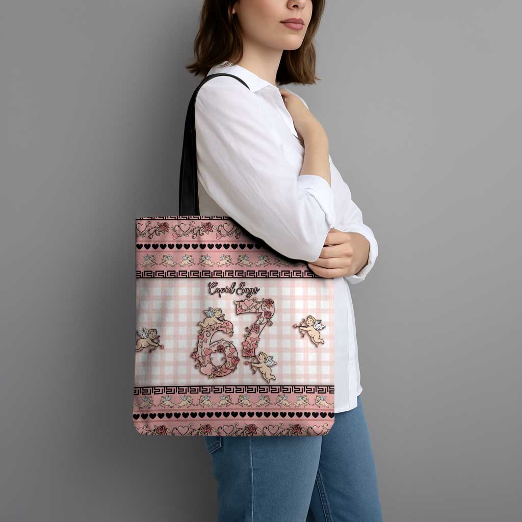 67 Valentine's Day Tote Bag Vintage Rose And Cupid