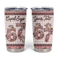 Personalized 67 Valentine's Day Tumbler Cup Vintage Rose And Cupid