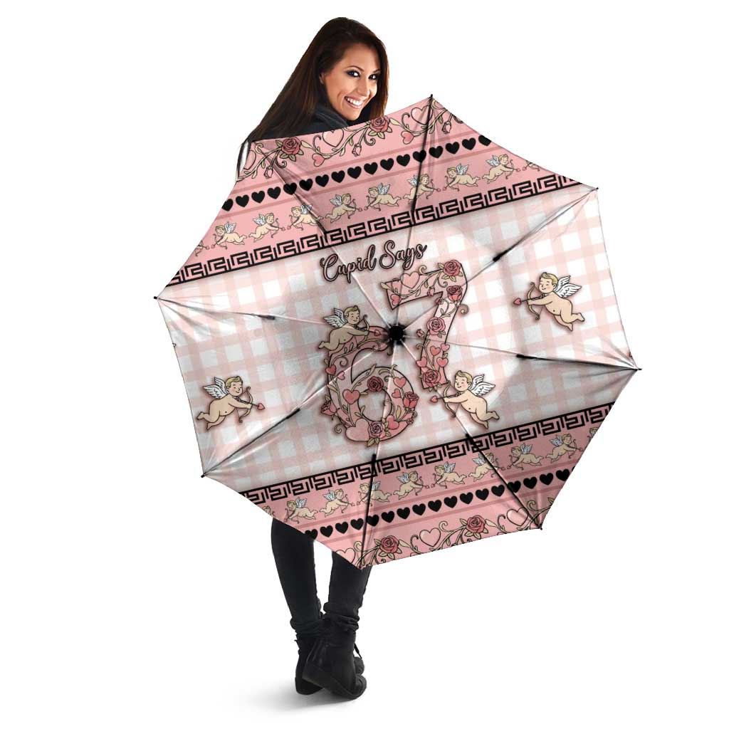 67 Valentine's Day Umbrella Vintage Rose And Cupid