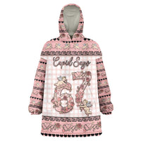 Personalized 67 Valentine's Day Wearable Blanket Hoodie Vintage Rose And Cupid