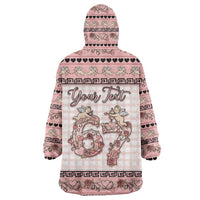 Personalized 67 Valentine's Day Wearable Blanket Hoodie Vintage Rose And Cupid