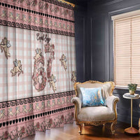 67 Valentine's Day Window Curtain Vintage Rose And Cupid