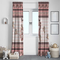 67 Valentine's Day Window Curtain Vintage Rose And Cupid
