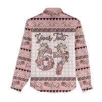Personalized 67 Valentine's Day Women Casual Shirt Vintage Rose And Cupid