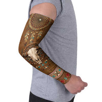 Bison Native American Arm Sleeves Tribal Feather Dreamcatcher Boho Style
