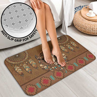 Bison Native American Bathroom Set Tribal Feather Dreamcatcher Boho Style