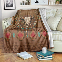 Bison Native American Blanket Tribal Feather Dreamcatcher Boho Style