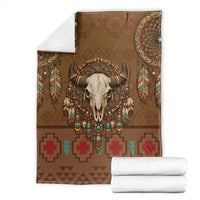 Bison Native American Blanket Tribal Feather Dreamcatcher Boho Style