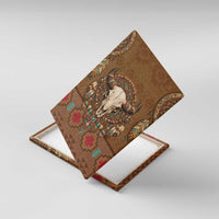 Bison Native American Canvas Wall Art Tribal Feather Dreamcatcher Boho Style