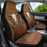 Bison Native American Car Seat Cover Tribal Feather Dreamcatcher Boho Style