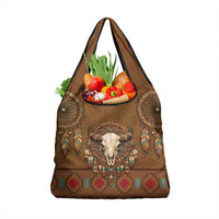 Bison Native American Grocery Bag Tribal Feather Dreamcatcher Boho Style