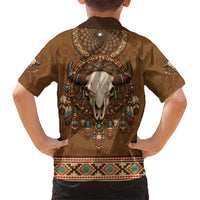 Bison Native American Hawaiian Shirt Tribal Feather Dreamcatcher Boho Style