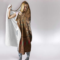 Bison Native American Hooded Blanket Tribal Feather Dreamcatcher Boho Style