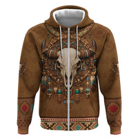 Bison Native American Hoodie Tribal Feather Dreamcatcher Boho Style
